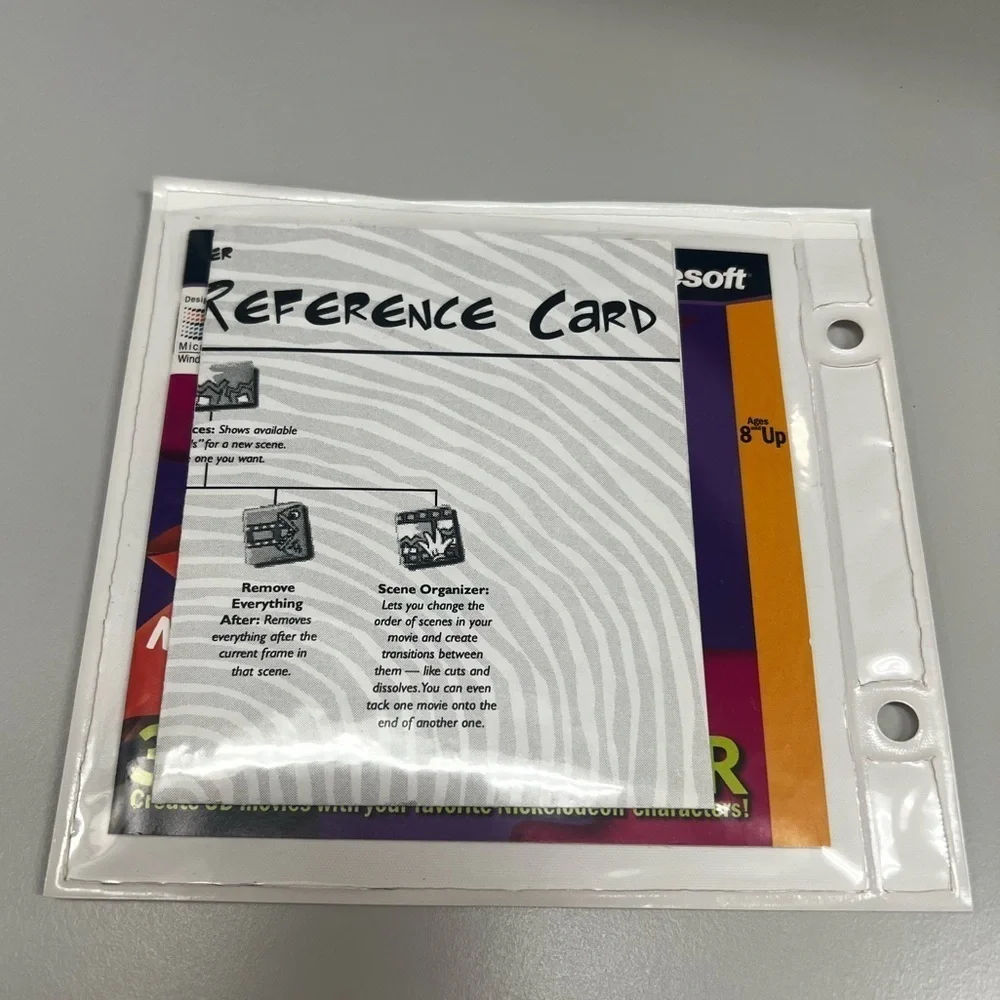 Microsoft 3D Movie Maker Nickelodeon CD-Rom PC 1996 Collectible Game